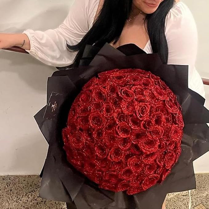 🎄💕Glitter Rose Bouquet💕Couple Glitter Everlasting Rose Bouquet (Never Wither)