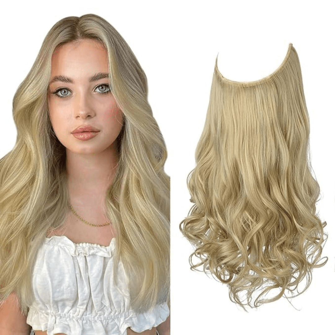 💜Invisible Natural Long Curly Wig