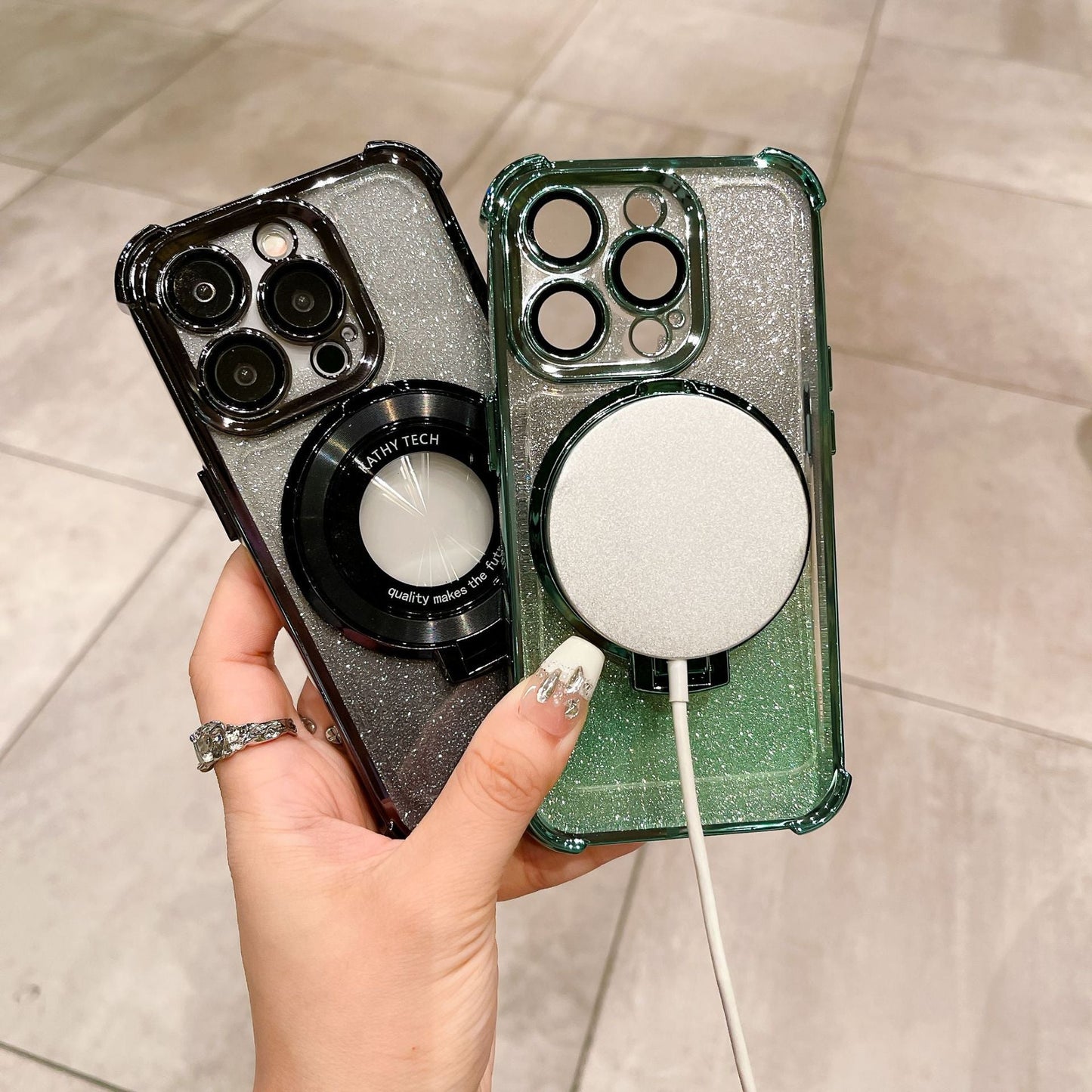 💥Limited time 50% off🔥Suitable for iPhone Galvanic Glitter four corners with protection against dropping the mobile phone