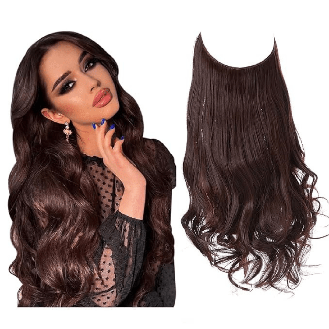 💜Invisible Natural Long Curly Wig