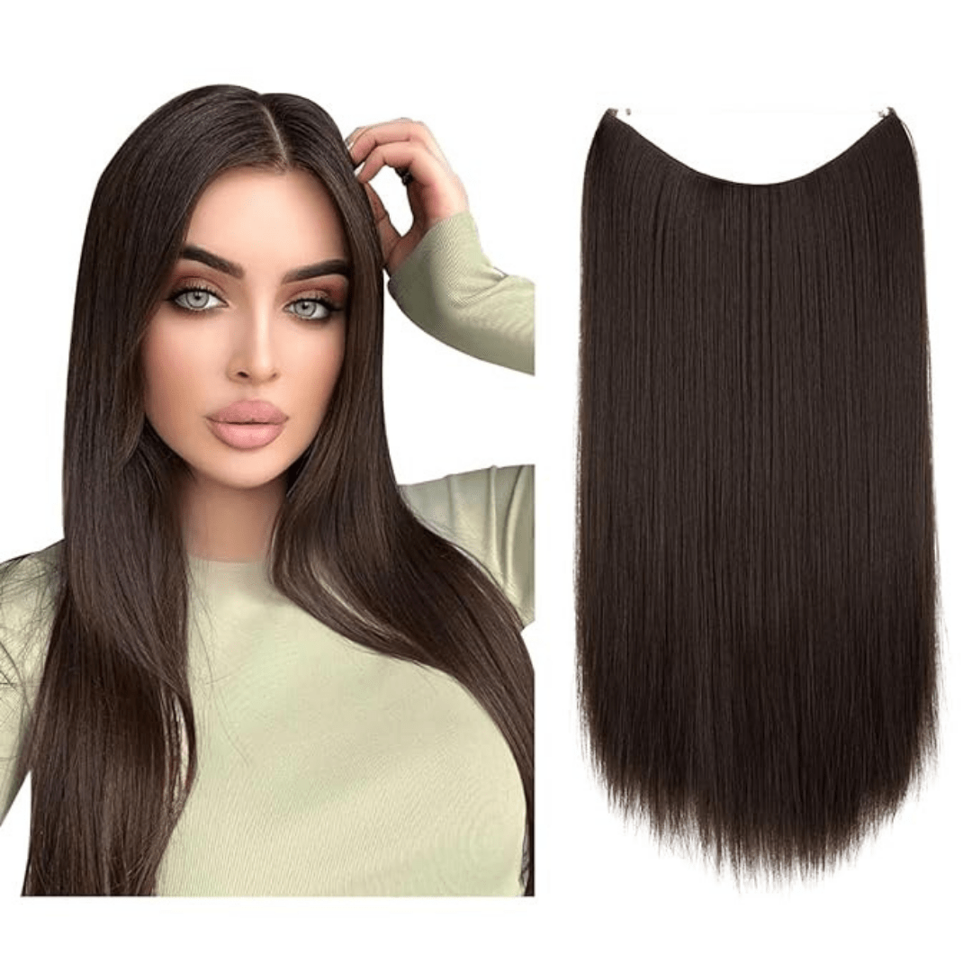💜Invisible Natural Long Curly Wig
