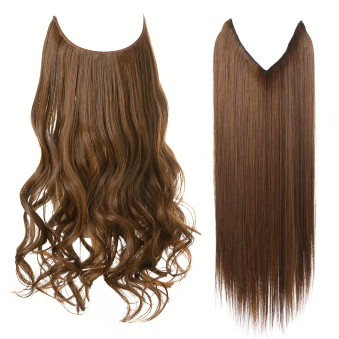 💜Invisible Natural Long Curly Wig