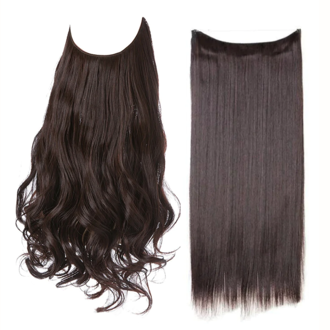 💜Invisible Natural Long Curly Wig