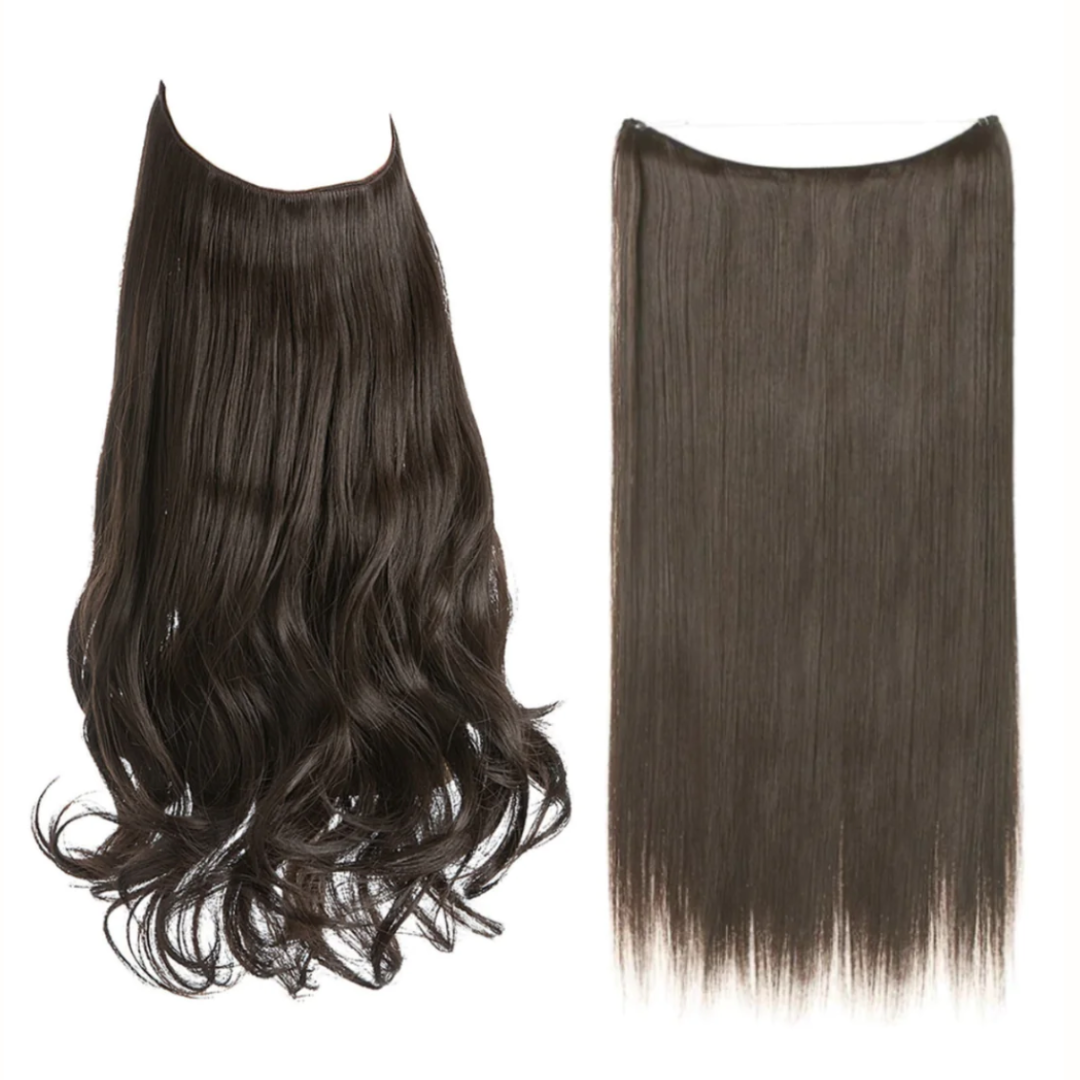 💜Invisible Natural Long Curly Wig