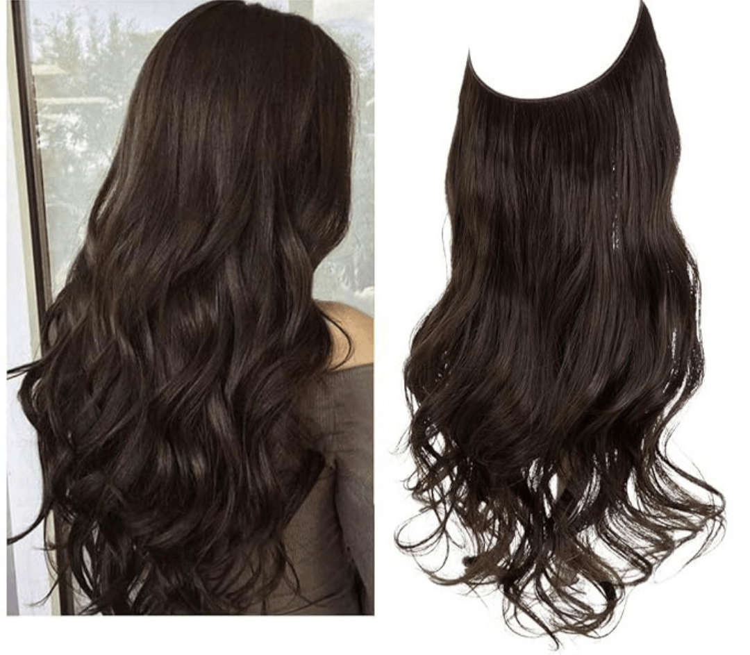 💜Invisible Natural Long Curly Wig