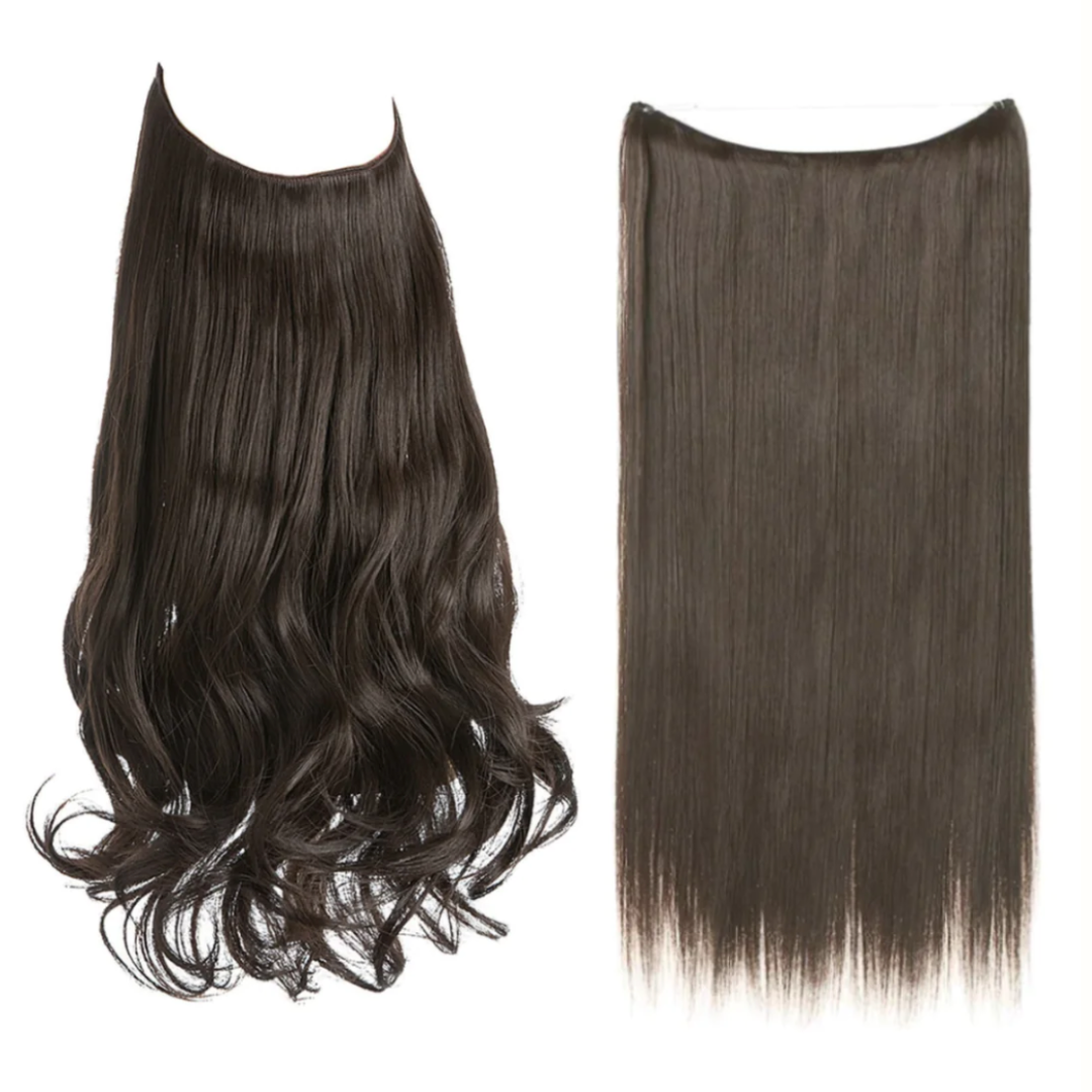 💜Invisible Natural Long Curly Wig