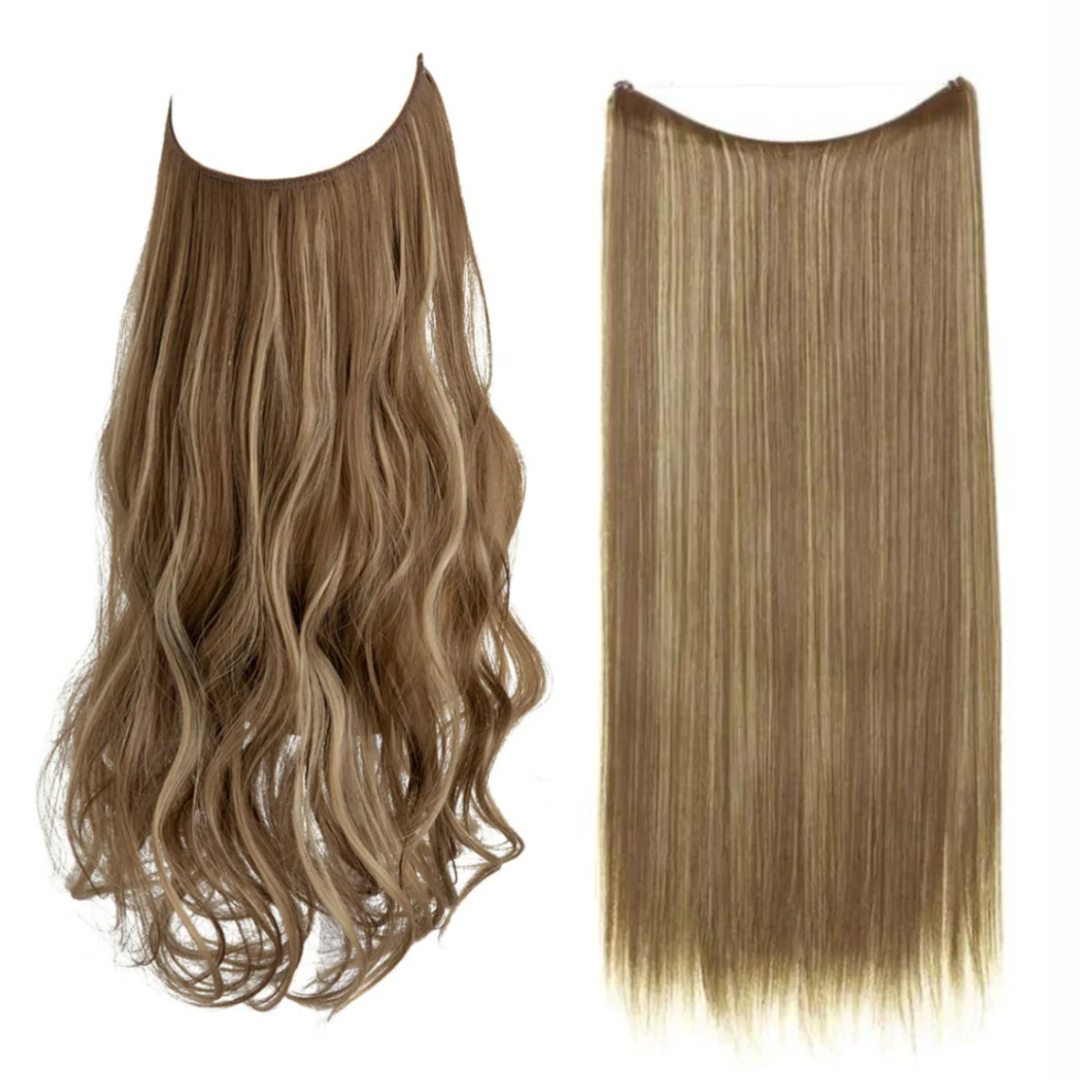 💜Invisible Natural Long Curly Wig