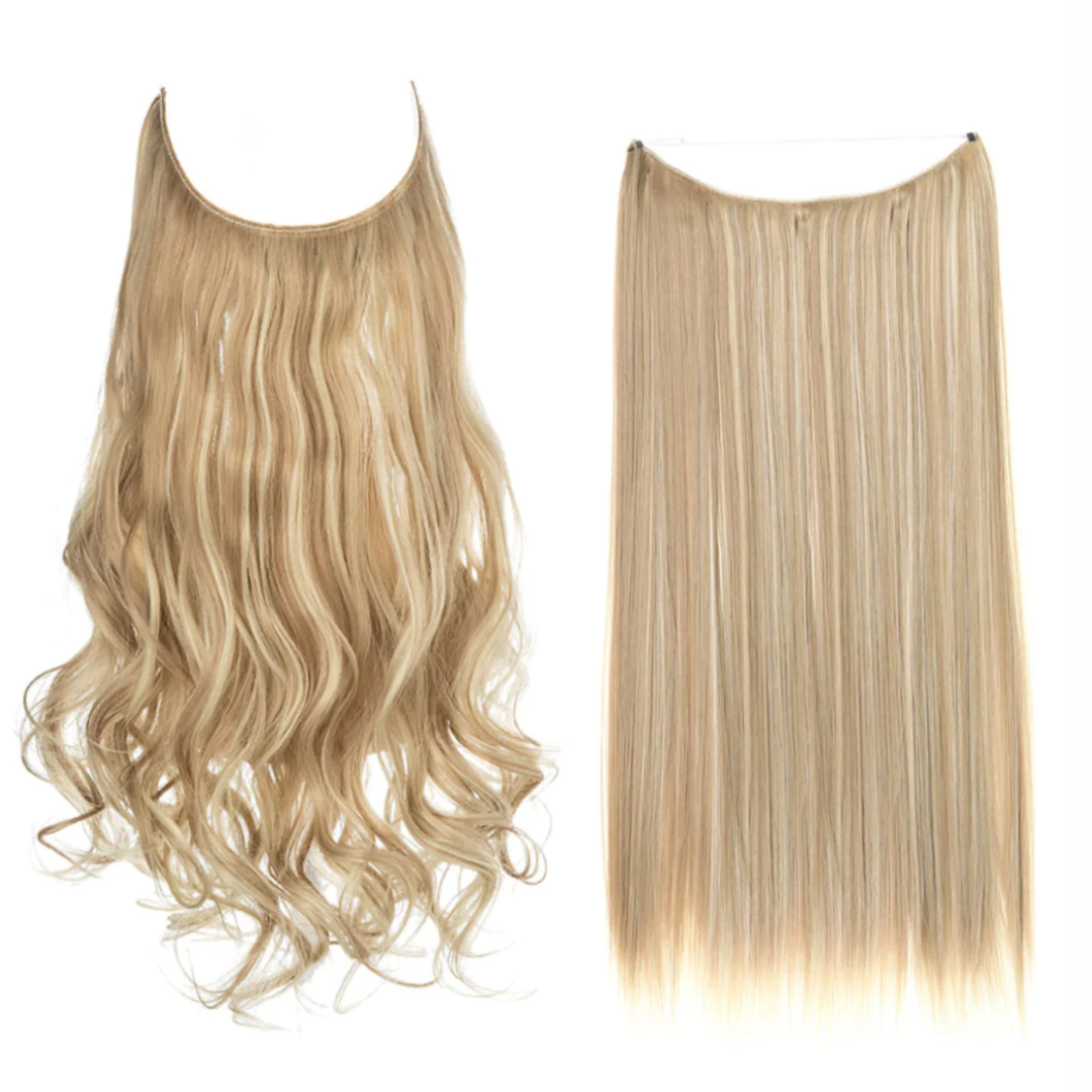 💜Invisible Natural Long Curly Wig