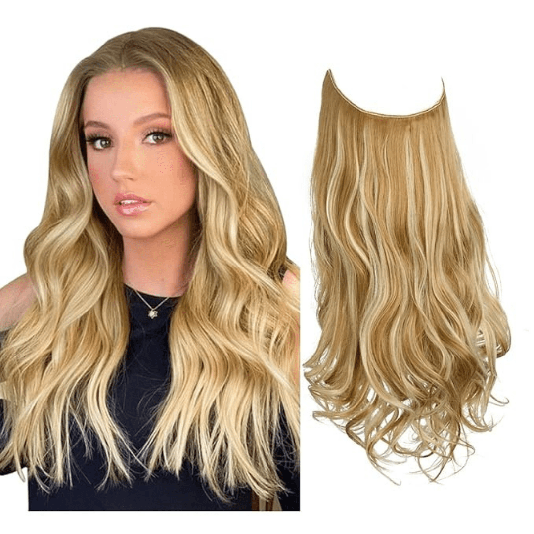 💜Invisible Natural Long Curly Wig