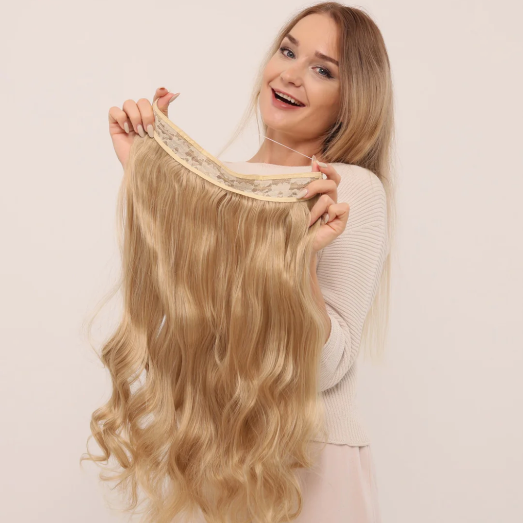 💜Invisible Natural Long Curly Wig