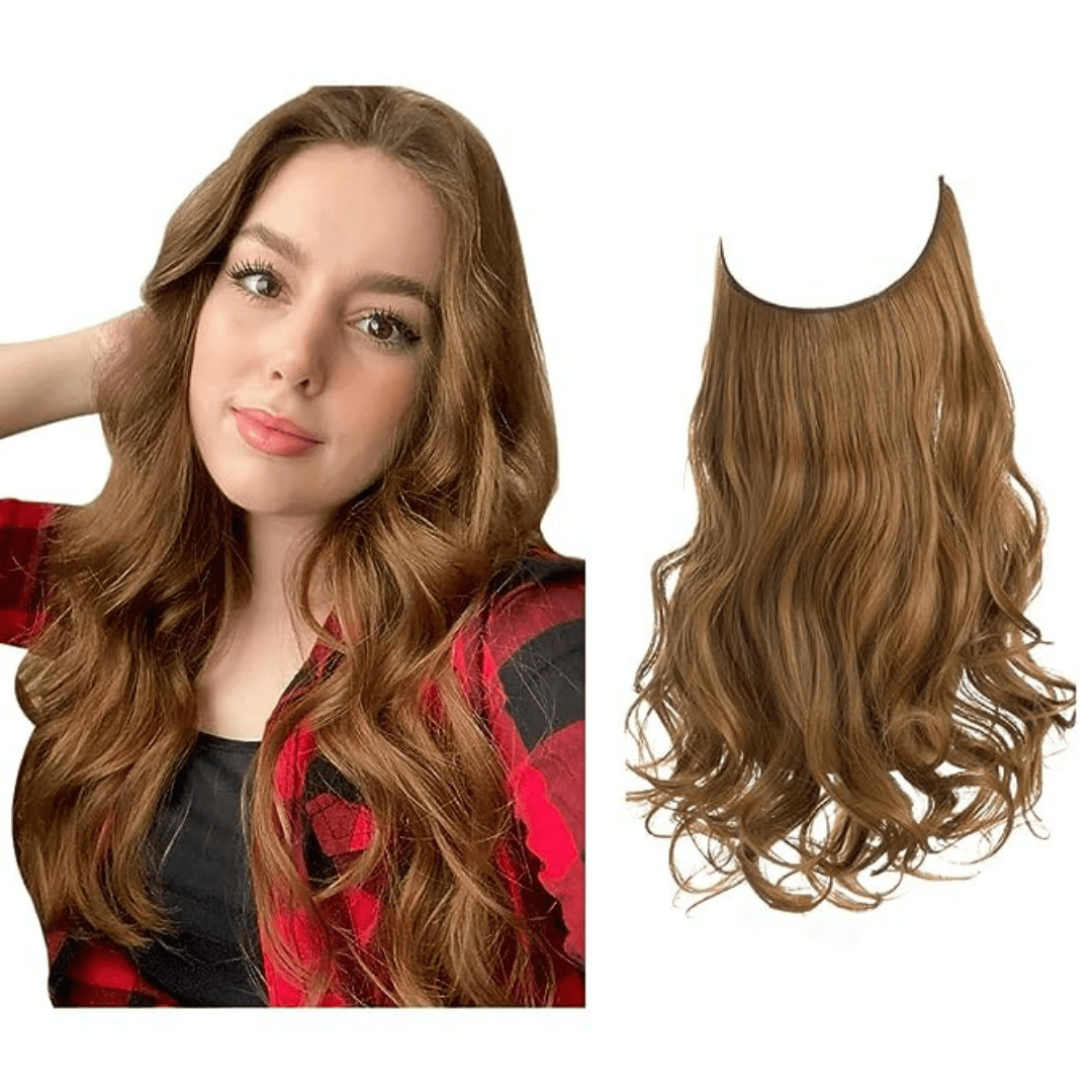 💜Invisible Natural Long Curly Wig