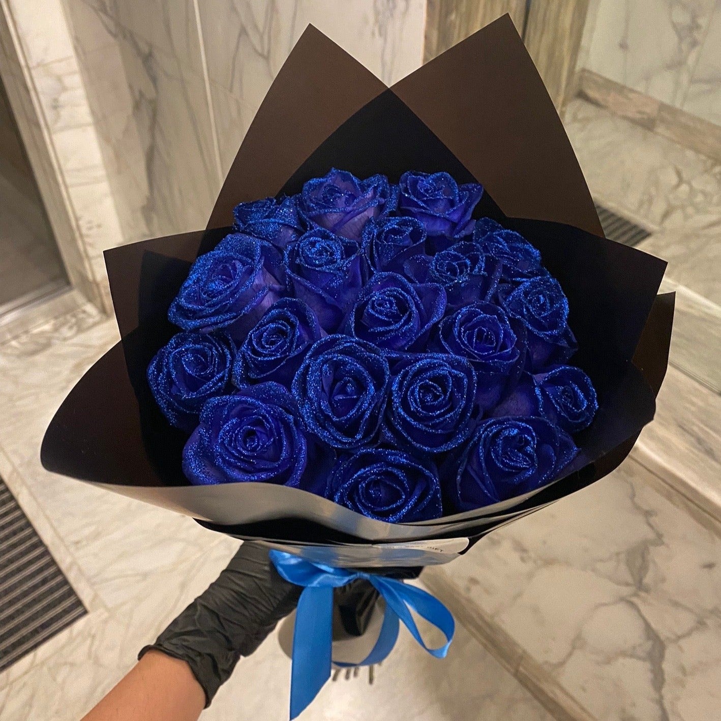 🎄💕Glitter Rose Bouquet💕Couple Glitter Everlasting Rose Bouquet (Never Wither)