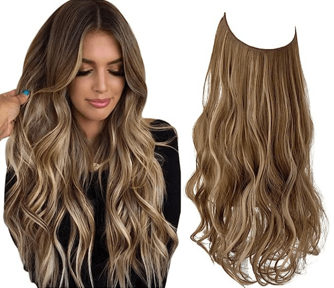 💜Invisible Natural Long Curly Wig