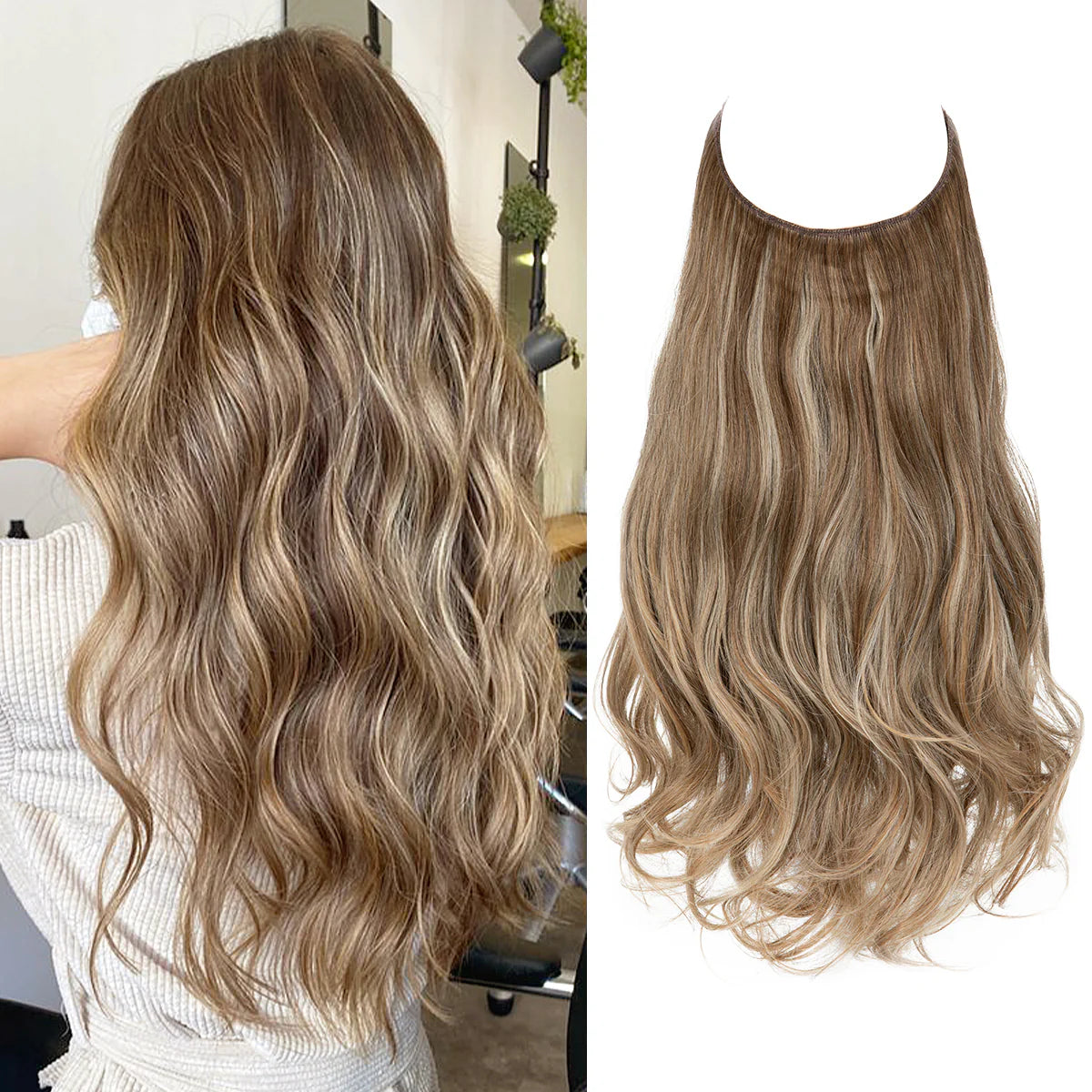 💜Invisible Natural Long Curly Wig
