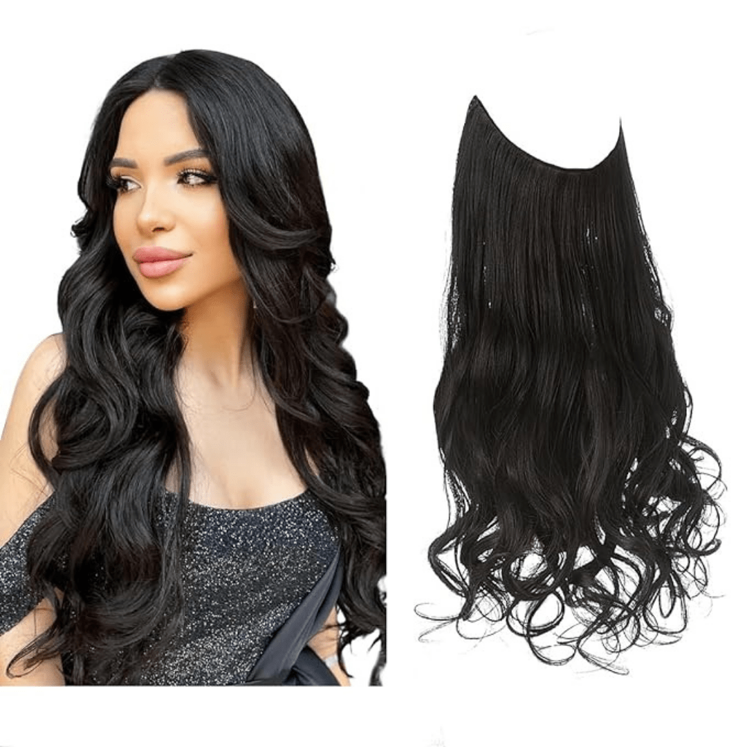 💜Invisible Natural Long Curly Wig