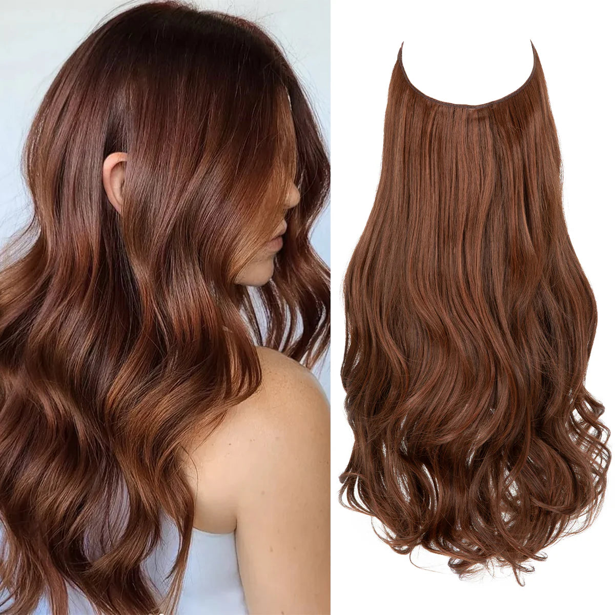 💜Invisible Natural Long Curly Wig