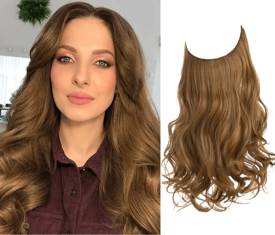 💜Invisible Natural Long Curly Wig