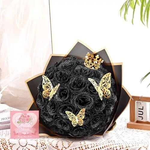 🎄💕Glitter Rose Bouquet💕Couple Glitter Everlasting Rose Bouquet (Never Wither)