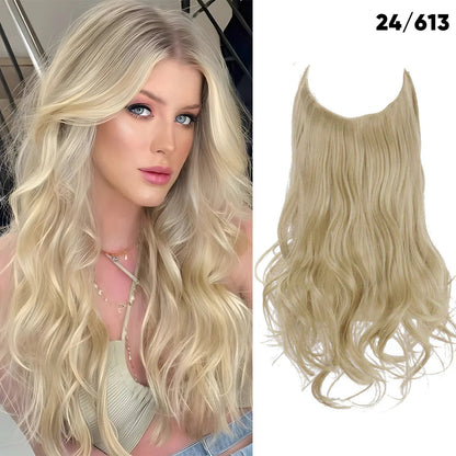 💜Invisible Natural Long Curly Wig