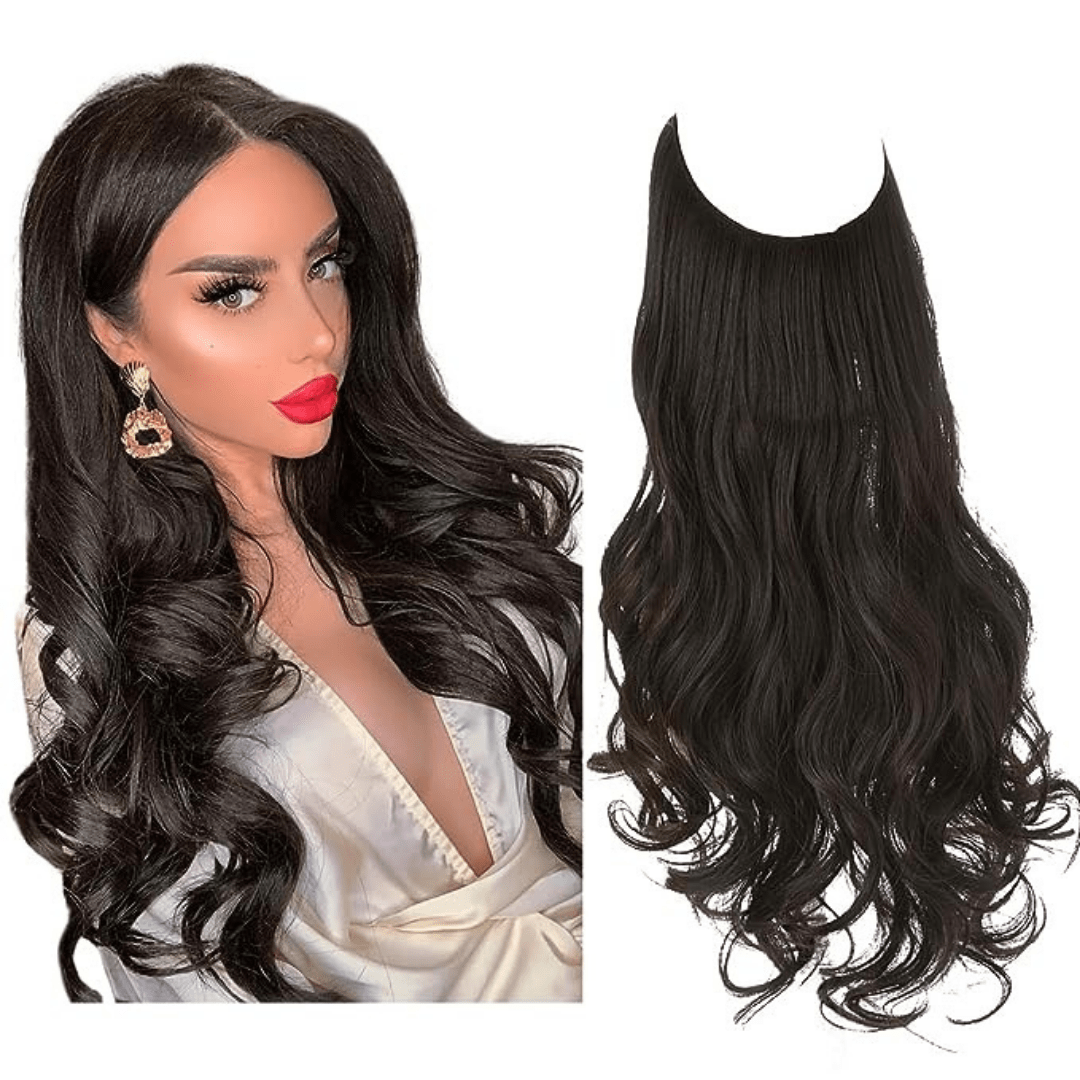 💜Invisible Natural Long Curly Wig
