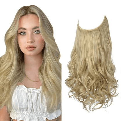 💜Invisible Natural Long Curly Wig