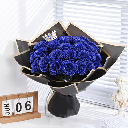 🎄💕Glitter Rose Bouquet💕Couple Glitter Everlasting Rose Bouquet (Never Wither)