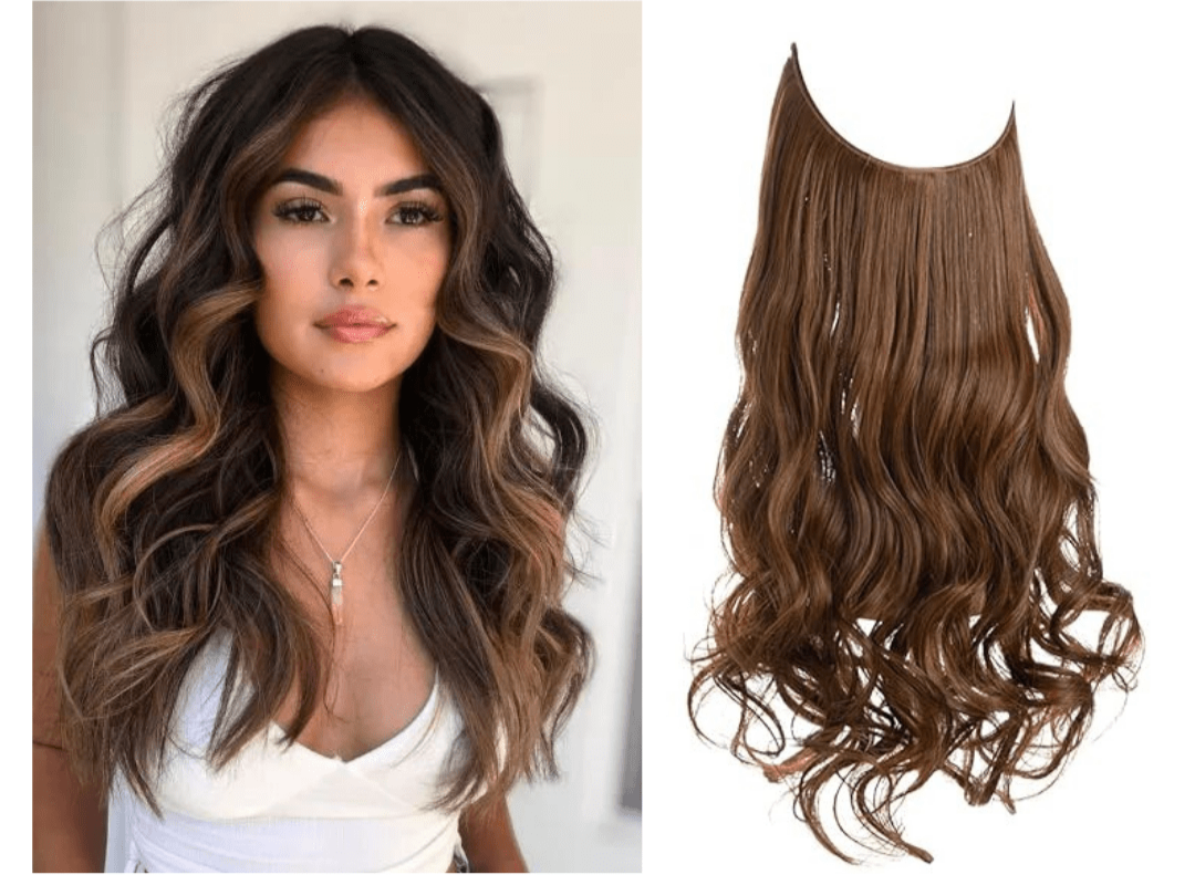 💜Invisible Natural Long Curly Wig
