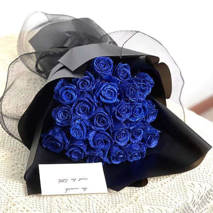 🎄💕Glitter Rose Bouquet💕Couple Glitter Everlasting Rose Bouquet (Never Wither)