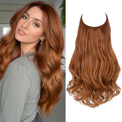 💜Invisible Natural Long Curly Wig