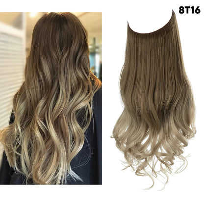💜Invisible Natural Long Curly Wig