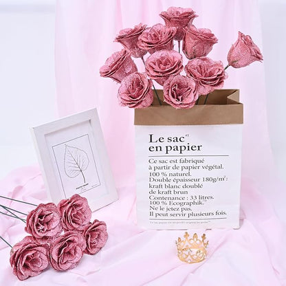 🎄💕Glitter Rose Bouquet💕Couple Glitter Everlasting Rose Bouquet (Never Wither)