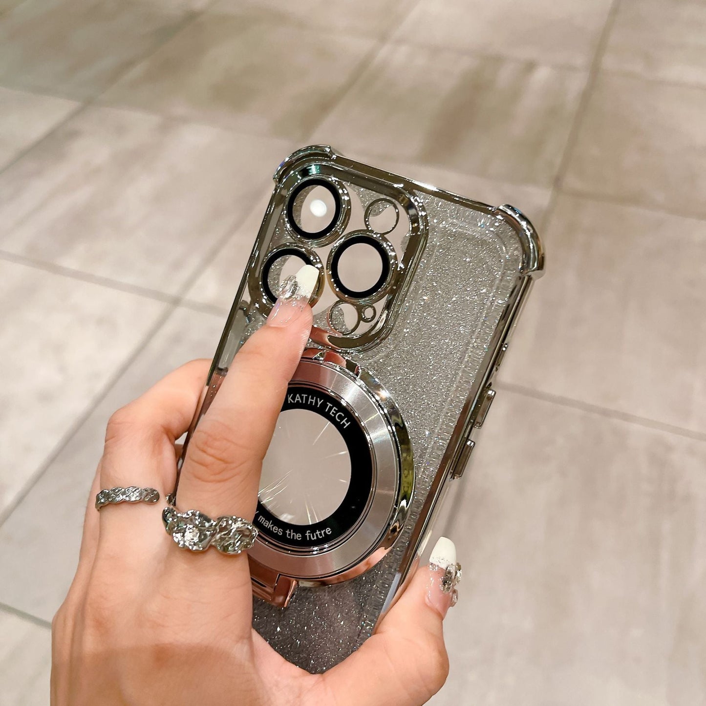 💥Limited time 50% off🔥Suitable for iPhone  Galvanic Glitter four corners with protection against dropping the mobile phone