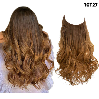 💜Invisible Natural Long Curly Wig