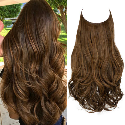 💜Invisible Natural Long Curly Wig