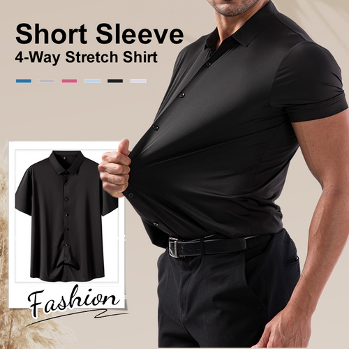 🔥Hot Sale 50% Off🔥Men's Short Sleeve 4-Way Stretch Shirt