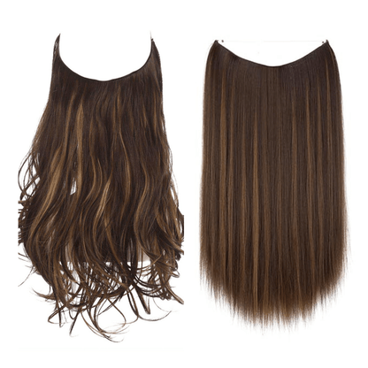 💜Invisible Natural Long Curly Wig