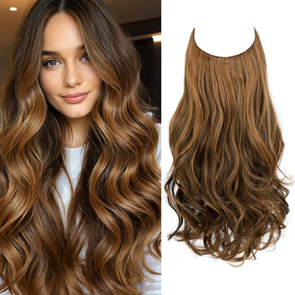 💜Invisible Natural Long Curly Wig