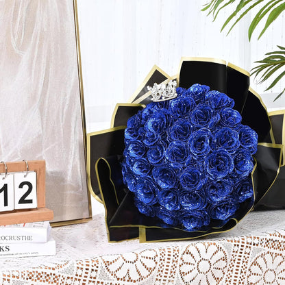 🎄💕Glitter Rose Bouquet💕Couple Glitter Everlasting Rose Bouquet (Never Wither)