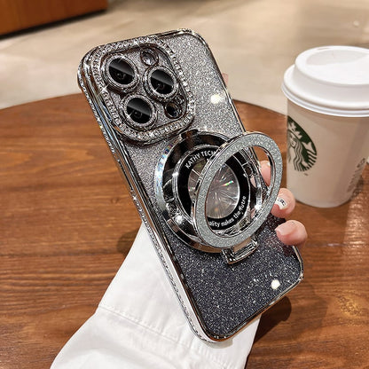 ✨Sparkle Rhinestones Magnetic iPhone Case with Invisible Stand