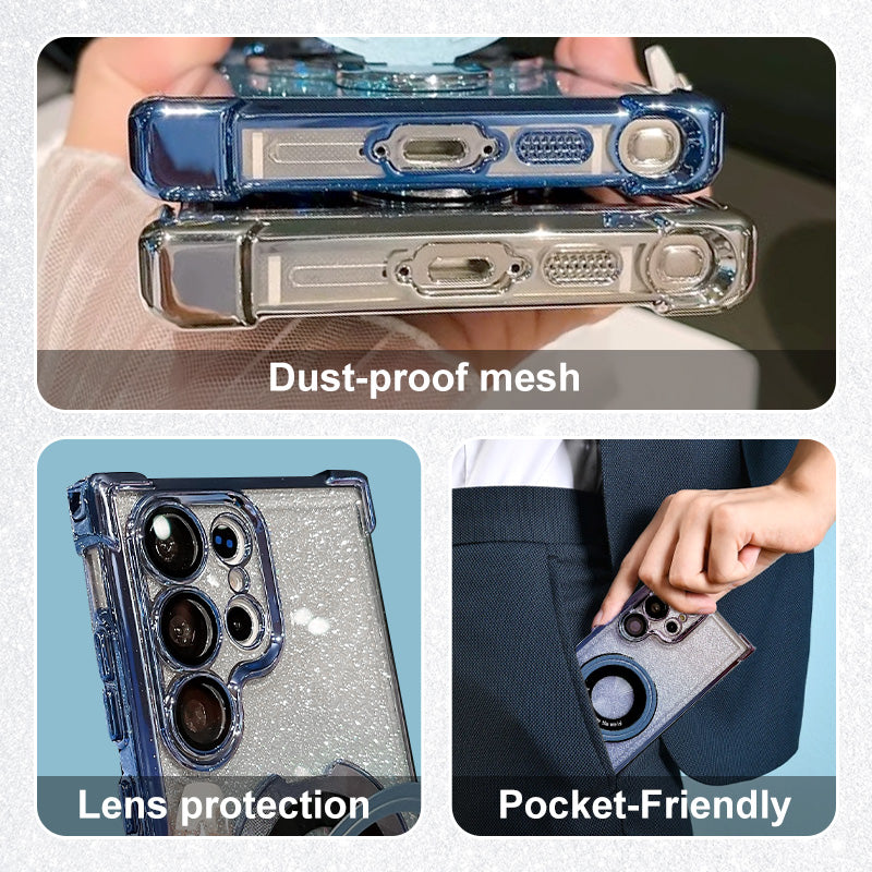 Magnetic Glitter Phone Case For Samsung